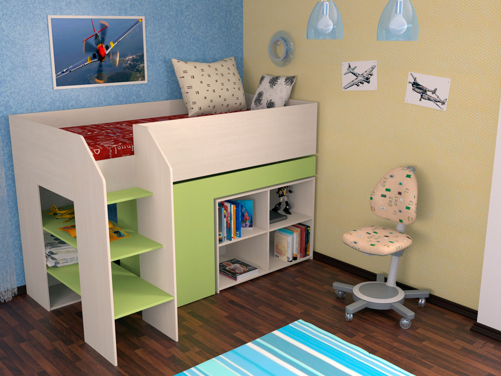 Кровать-чердак Формула мебели Теремок-2