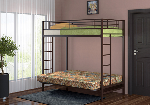 Двухъярусная кровать с диваном Формула мебели Мадлен