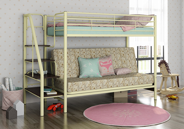 Двухъярусная кровать с диваном Формула мебели Мадлен-3