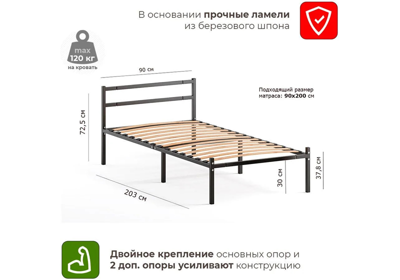 Кровать ДМК Лофт КОМПАКТ