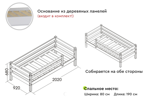 Детская кровать Мебельград Соня с защитой по периметру