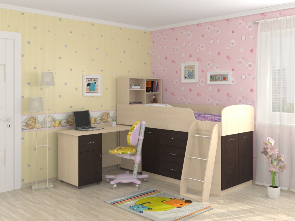 Кровать-чердак Формула мебели Дюймовочка-1