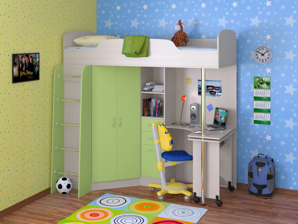 Кровать-чердак Формула мебели Теремок-1