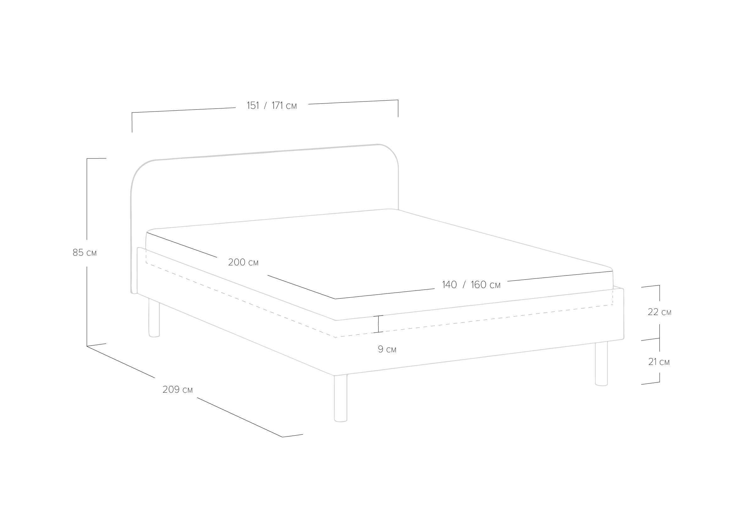Кровать Сонум Hanna Кровать Сонум Hanna