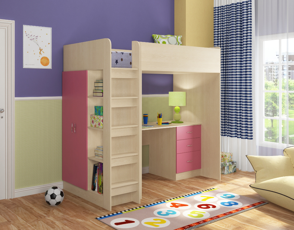 Кровать-чердак Формула мебели Теремок-3