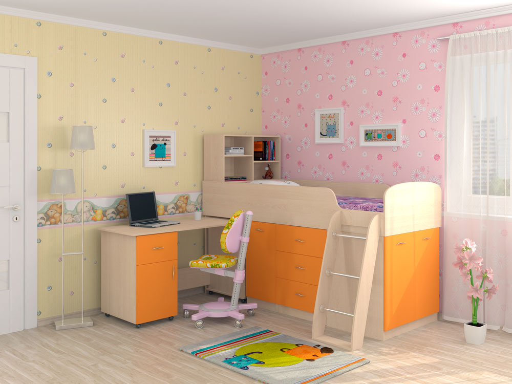 Кровать-чердак Формула мебели Дюймовочка-1