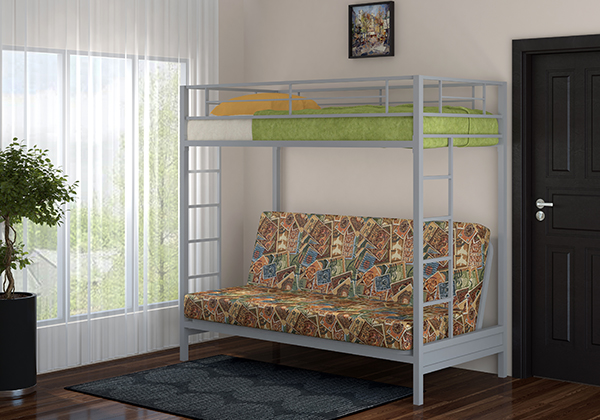 Двухъярусная кровать с диваном Формула мебели Мадлен