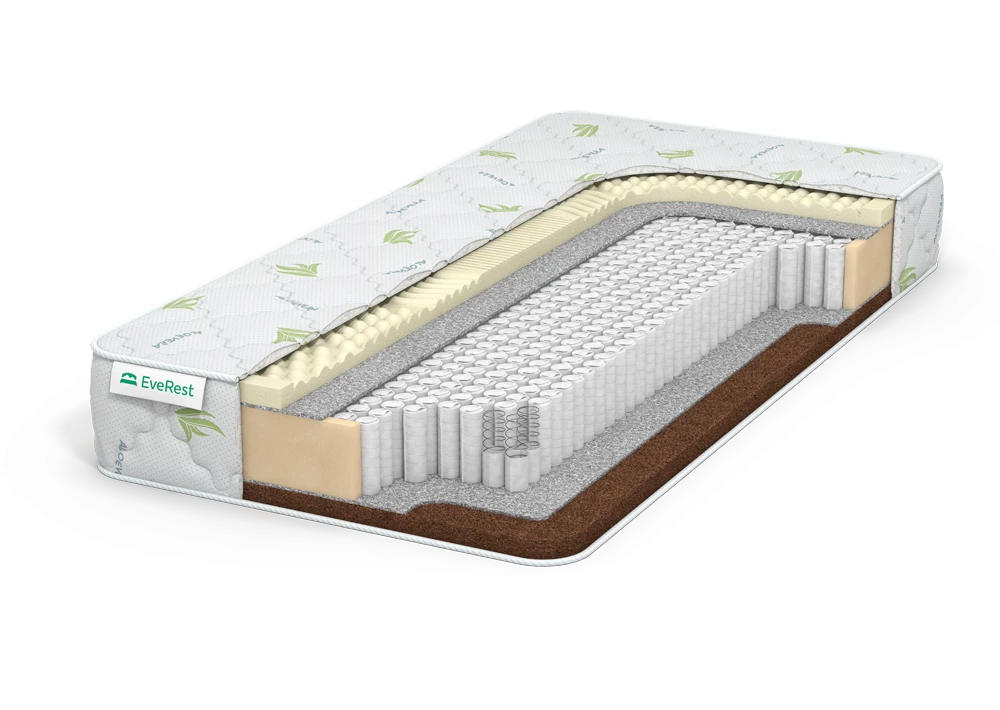 Матрас Everest Ту-Вэй Кокос Латекс 7 зон S1000