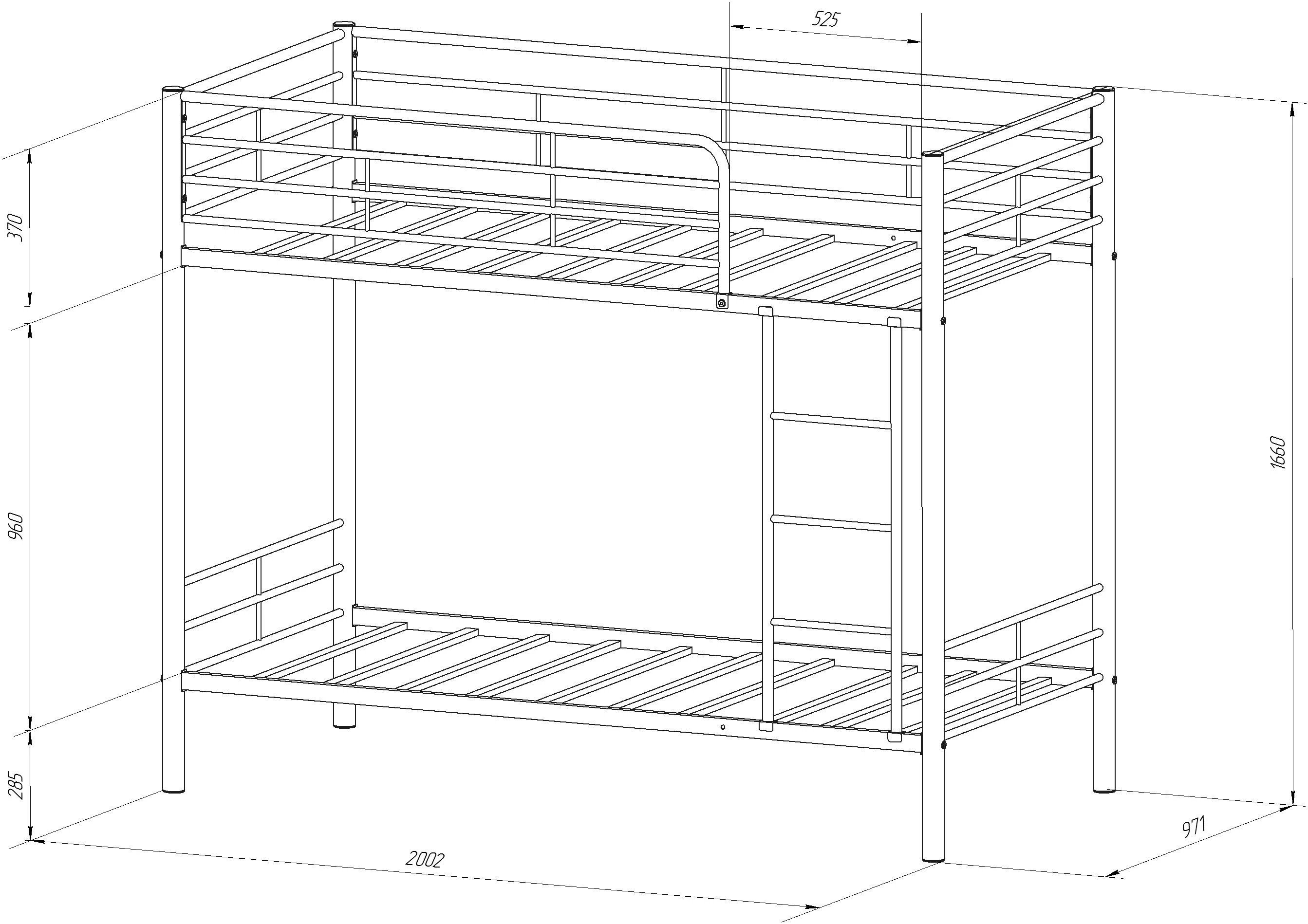 Двухъярусная кровать Формула мебели Севилья-3