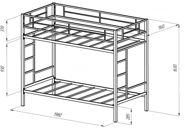 Двухъярусная кровать Формула мебели Севилья