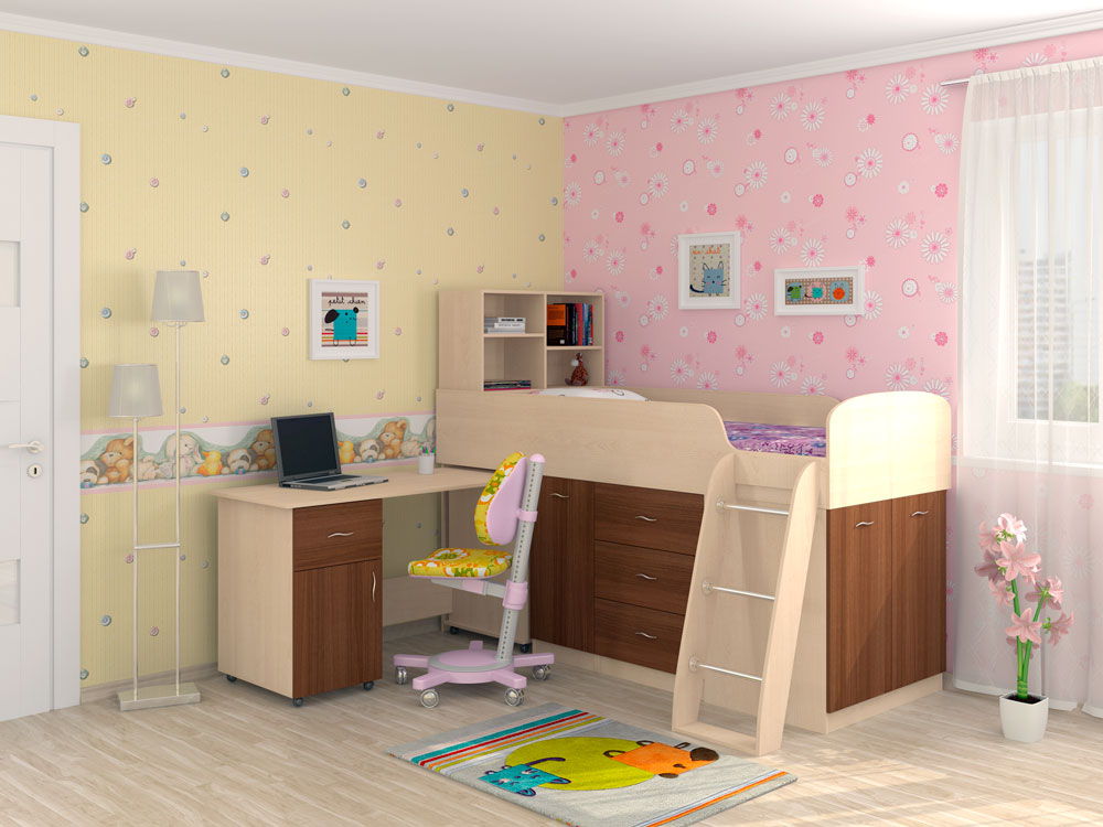 Кровать-чердак Формула мебели Дюймовочка-1