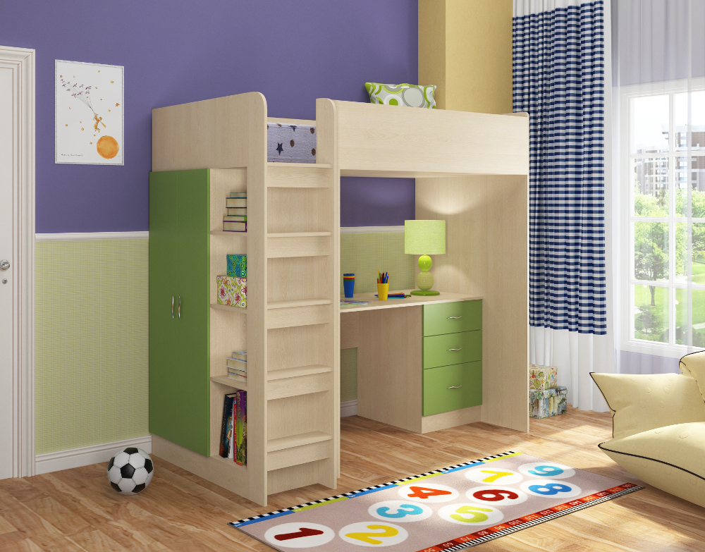 Кровать-чердак Формула мебели Теремок-3