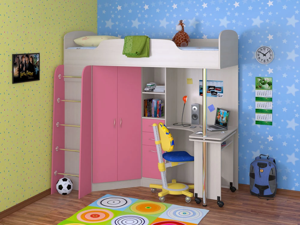 Кровать-чердак Формула мебели Теремок-1