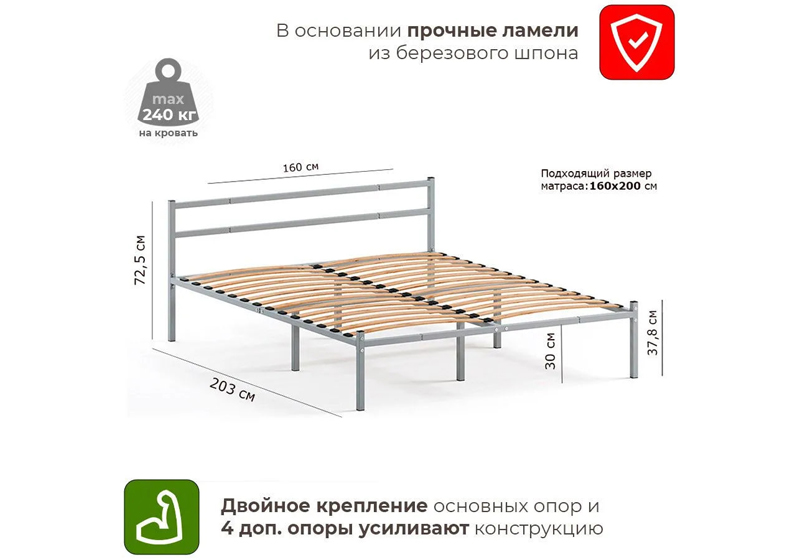 Кровать ДМК Лофт КОМПАКТ