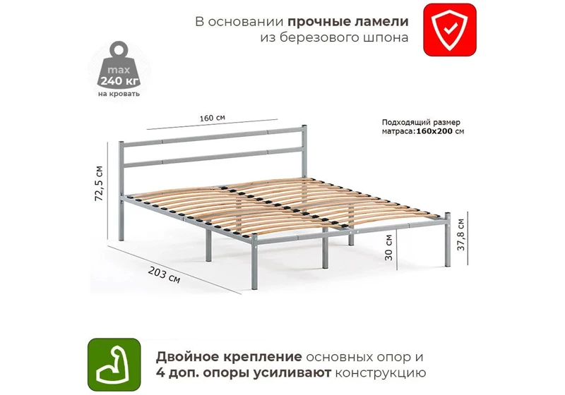 Кровать ДМК Лофт КОМПАКТ