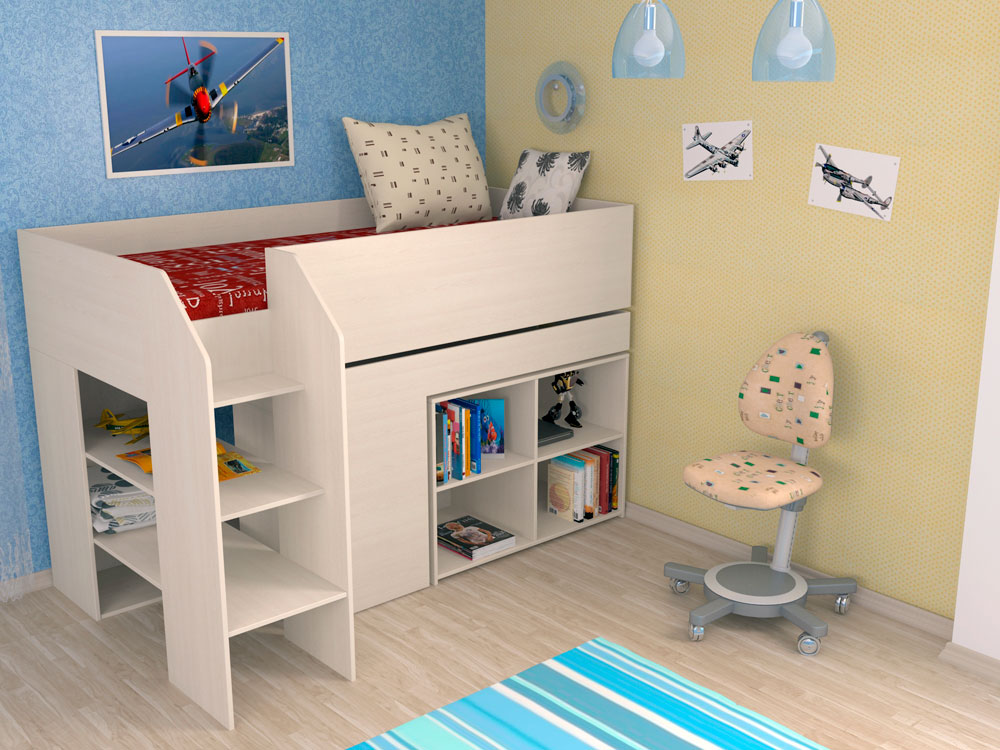 Кровать-чердак Формула мебели Теремок-2