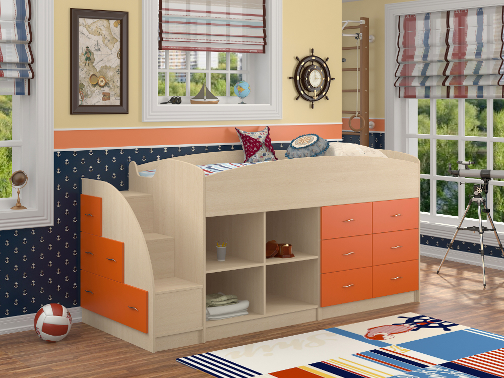 Кровать-чердак Формула мебели Дюймовочка-4/1