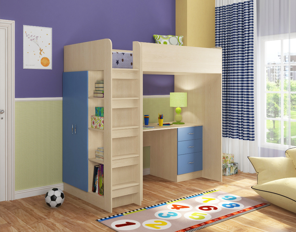 Кровать-чердак Формула мебели Теремок-3